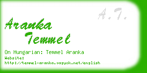 aranka temmel business card